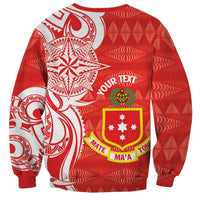 Personalised Kolisi Tonga Sweatshirt Mate Maa Tonga Ngatu Pattern - Polynesian Pride