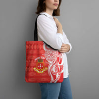 Personalised Kolisi Tonga Tote Bag Mate Maa Tonga Ngatu Pattern - Polynesian Pride
