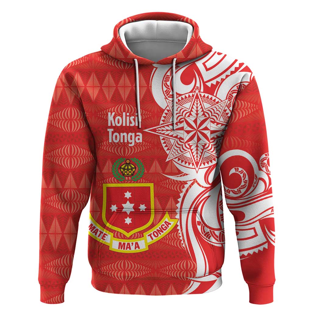 Personalised Kolisi Tonga Zip Hoodie Mate Maa Tonga Ngatu Pattern - Polynesian Pride