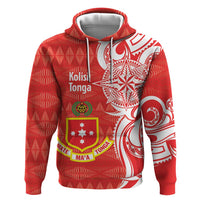 Personalised Kolisi Tonga Zip Hoodie Mate Maa Tonga Ngatu Pattern - Polynesian Pride
