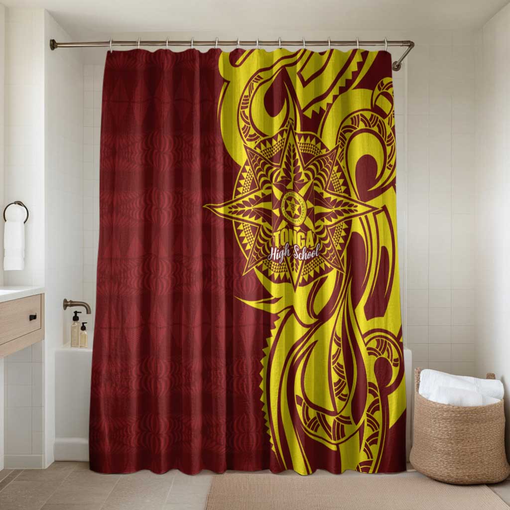 Personalised Tonga High School Bathroom Set THS Tongan Ngatu Pattern - Polynesian Pride