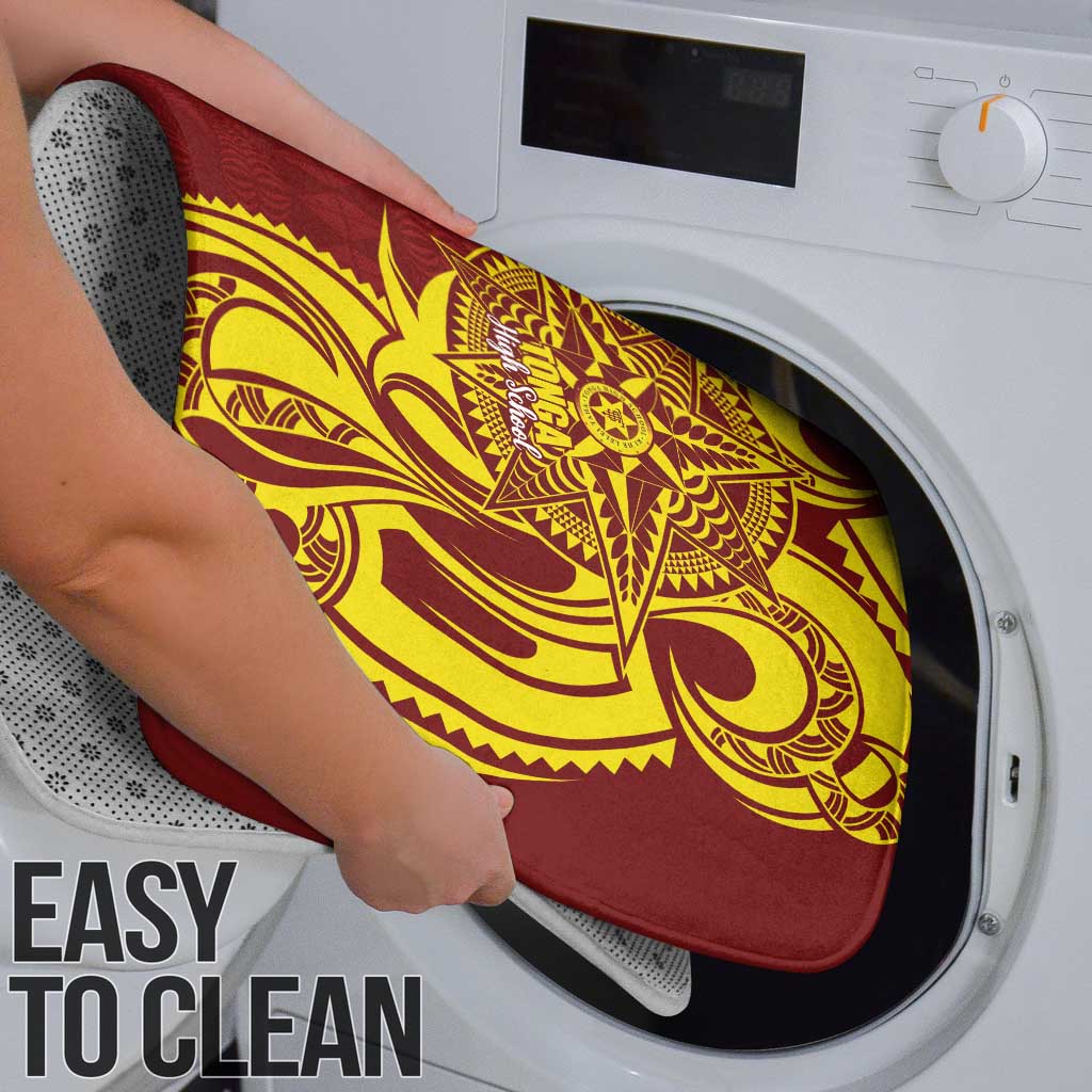 Personalised Tonga High School Bathroom Set THS Tongan Ngatu Pattern - Polynesian Pride