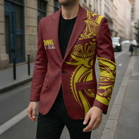 Personalised Tonga High School Blazer THS Tongan Ngatu Pattern - Polynesian Pride