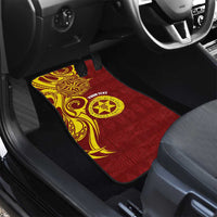 Personalised Tonga High School Car Mats THS Tongan Ngatu Pattern - Polynesian Pride