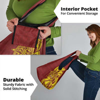 Personalised Tonga High School Grocery Bag THS Tongan Ngatu Pattern - Polynesian Pride