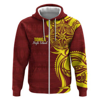 Personalised Tonga High School Hoodie THS Tongan Ngatu Pattern - Polynesian Pride