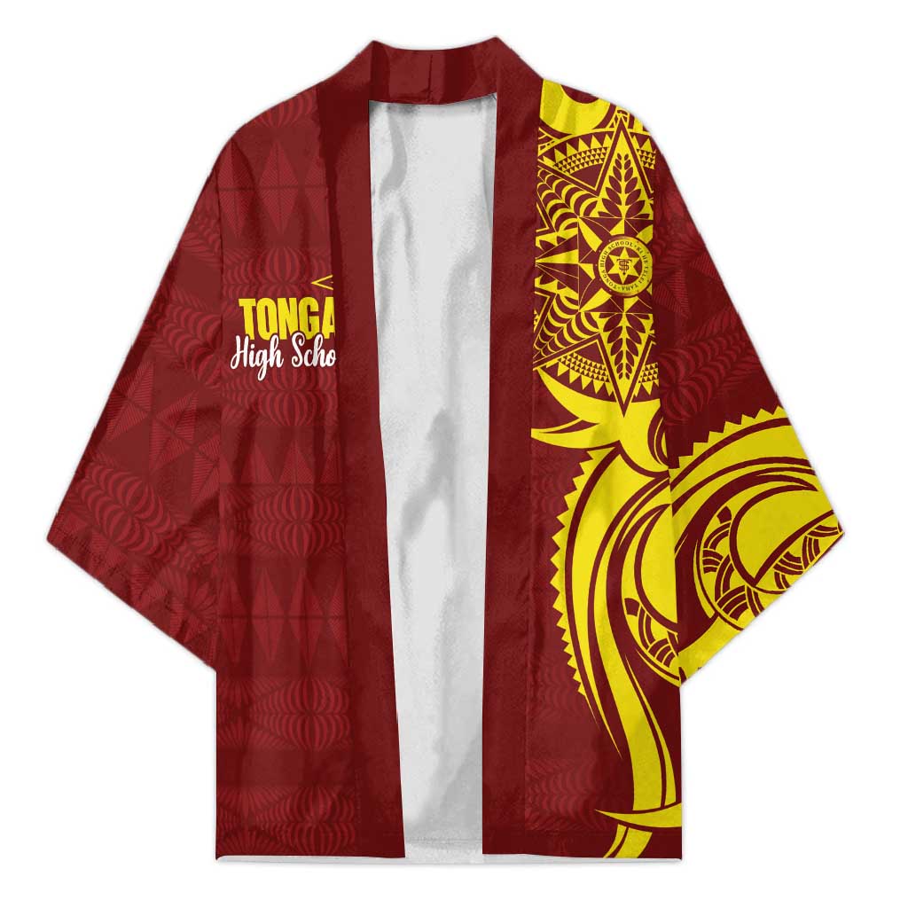 Personalised Tonga High School Kimono THS Tongan Ngatu Pattern - Polynesian Pride