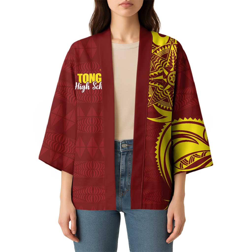 Personalised Tonga High School Kimono THS Tongan Ngatu Pattern - Polynesian Pride