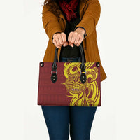 Personalised Tonga High School Leather Bag THS Tongan Ngatu Pattern - Polynesian Pride