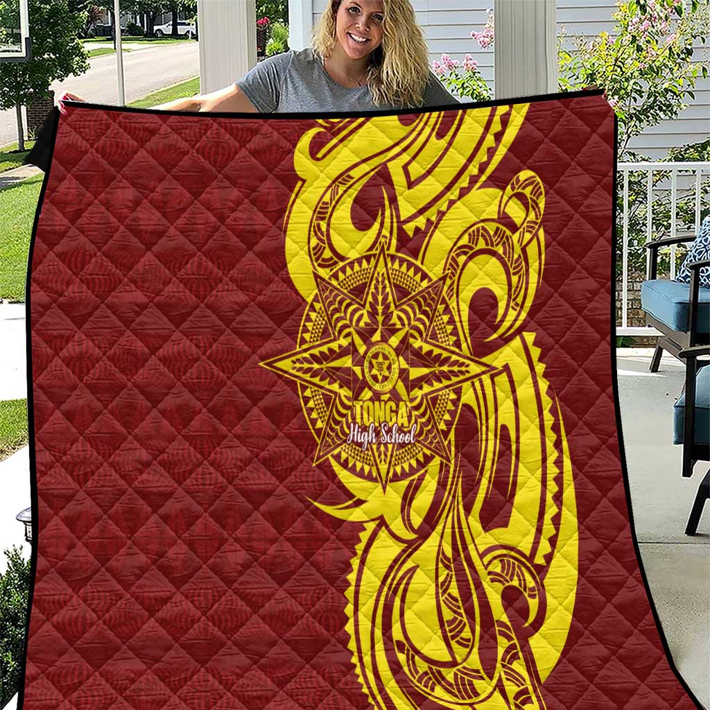 Personalised Tonga High School Quilt THS Tongan Ngatu Pattern - Polynesian Pride