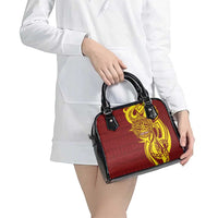 Personalised Tonga High School Shoulder Handbag THS Tongan Ngatu Pattern - Polynesian Pride