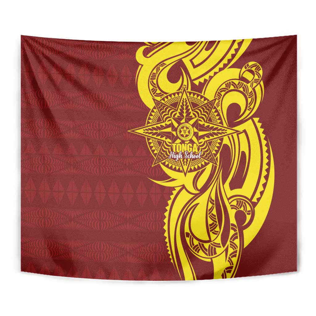 Personalised Tonga High School Tapestry THS Tongan Ngatu Pattern - Polynesian Pride
