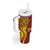 Personalised Tonga High School Tumbler With Handle THS Tongan Ngatu Pattern - Polynesian Pride