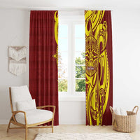 Personalised Tonga High School Window Curtain THS Tongan Ngatu Pattern - Polynesian Pride