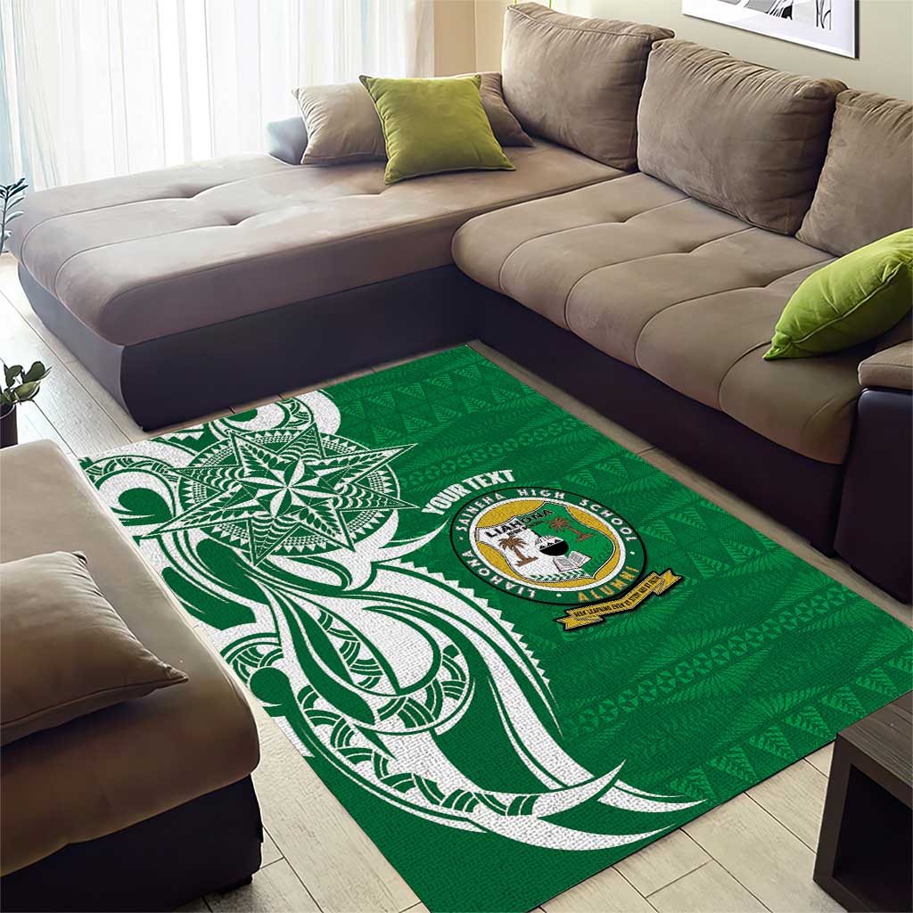 Personalised Liahona - Saineha High School Area Rug Tongan Ngatu Pattern - Polynesian Pride