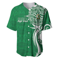 Personalised Liahona - Saineha High School Baseball Jersey Tongan Ngatu Pattern - Polynesian Pride