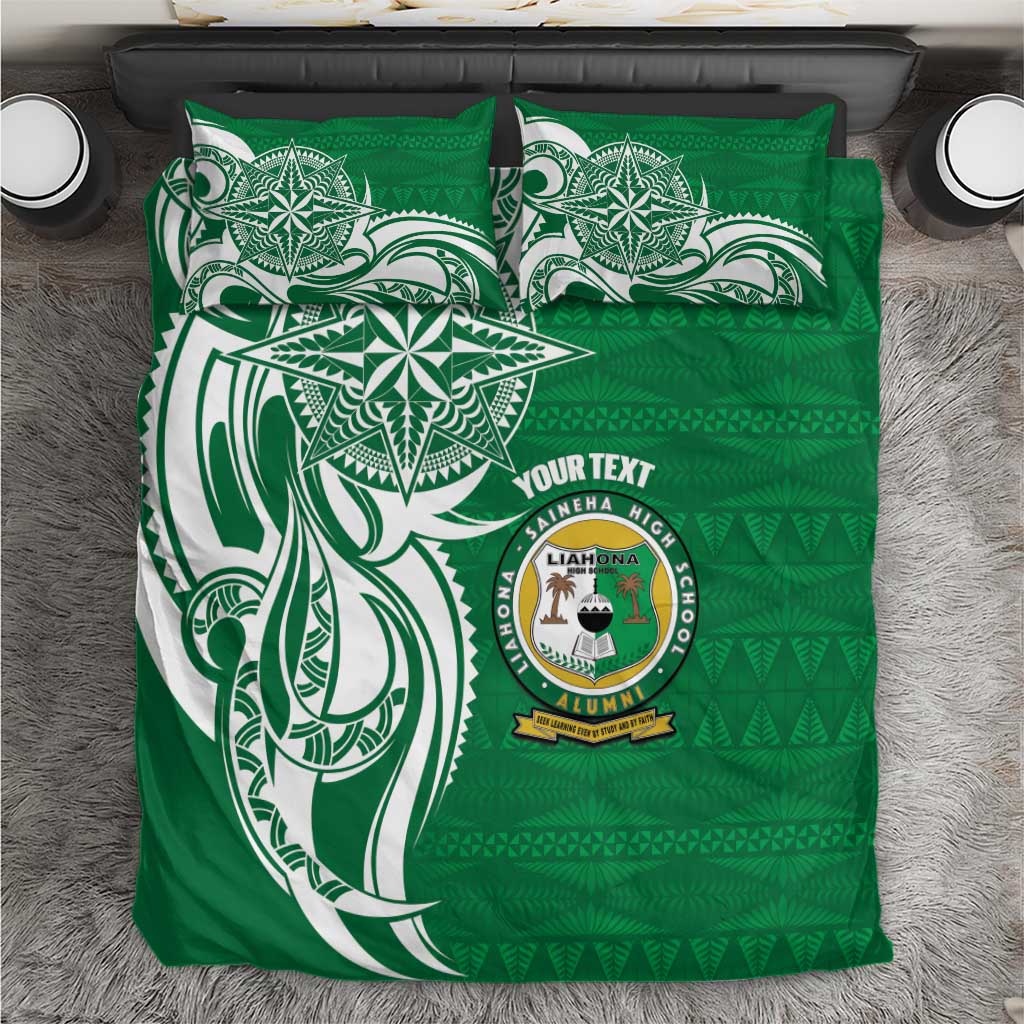 Personalised Liahona - Saineha High School Bedding Set Tongan Ngatu Pattern - Polynesian Pride