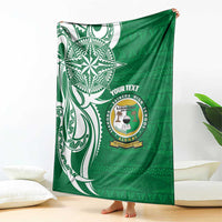 Personalised Liahona - Saineha High School Blanket Tongan Ngatu Pattern - Polynesian Pride