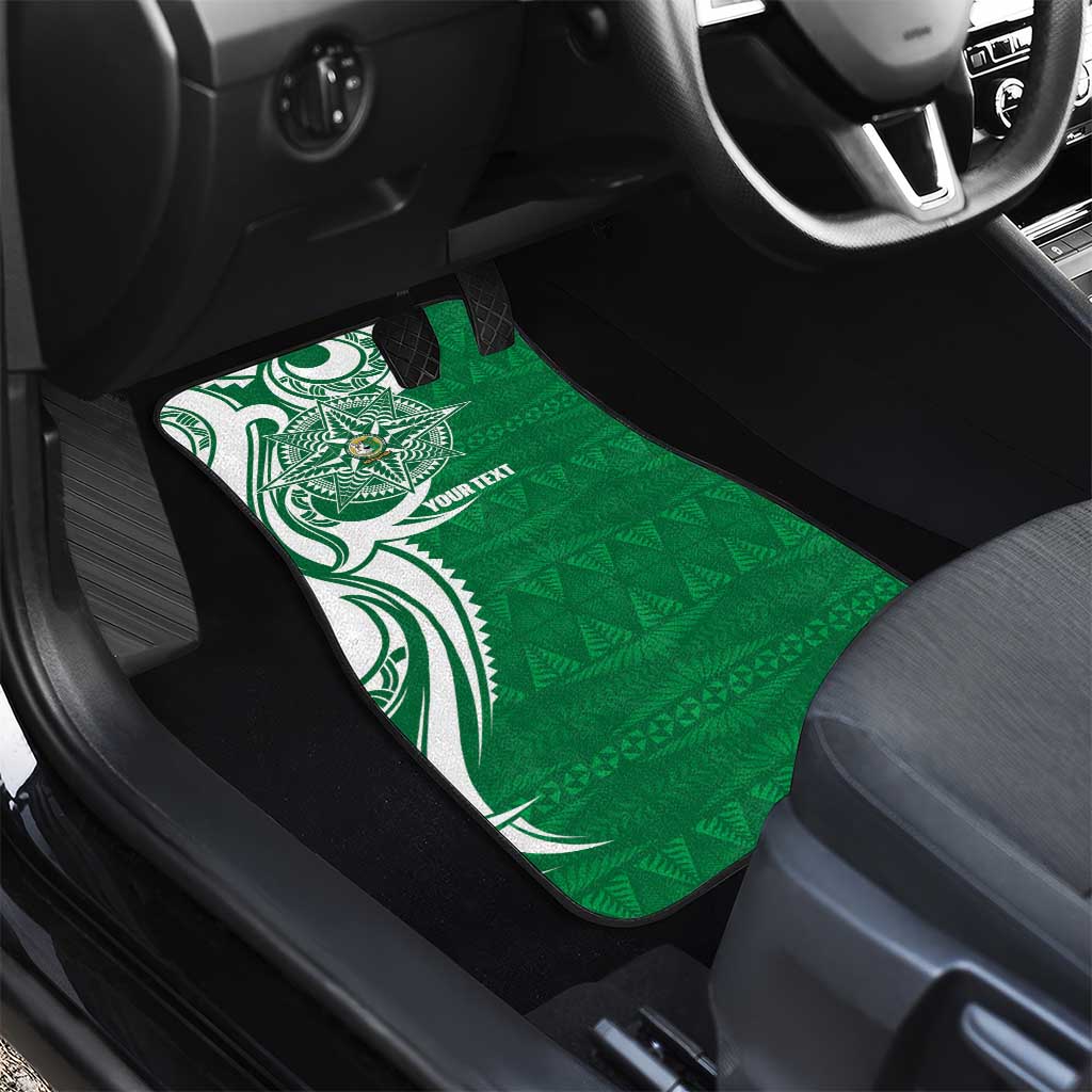 Personalised Liahona - Saineha High School Car Mats Tongan Ngatu Pattern - Polynesian Pride
