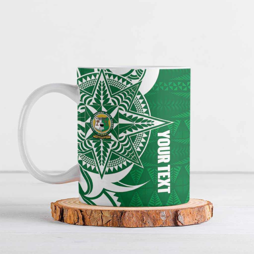 Personalised Liahona - Saineha High School Ceramic Mug Tongan Ngatu Pattern - Polynesian Pride