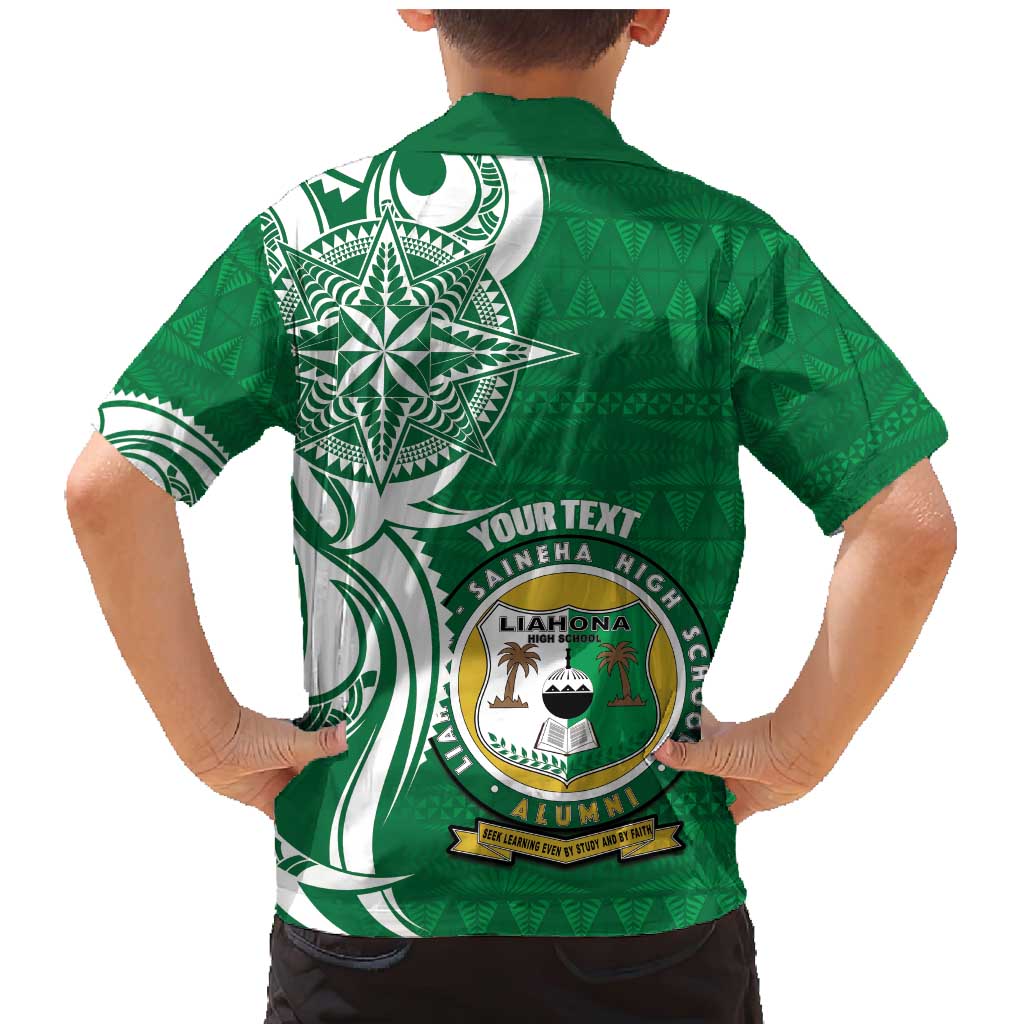 Personalised Liahona - Saineha High School Family Matching Mermaid Dress and Hawaiian Shirt Tongan Ngatu Pattern - Polynesian Pride