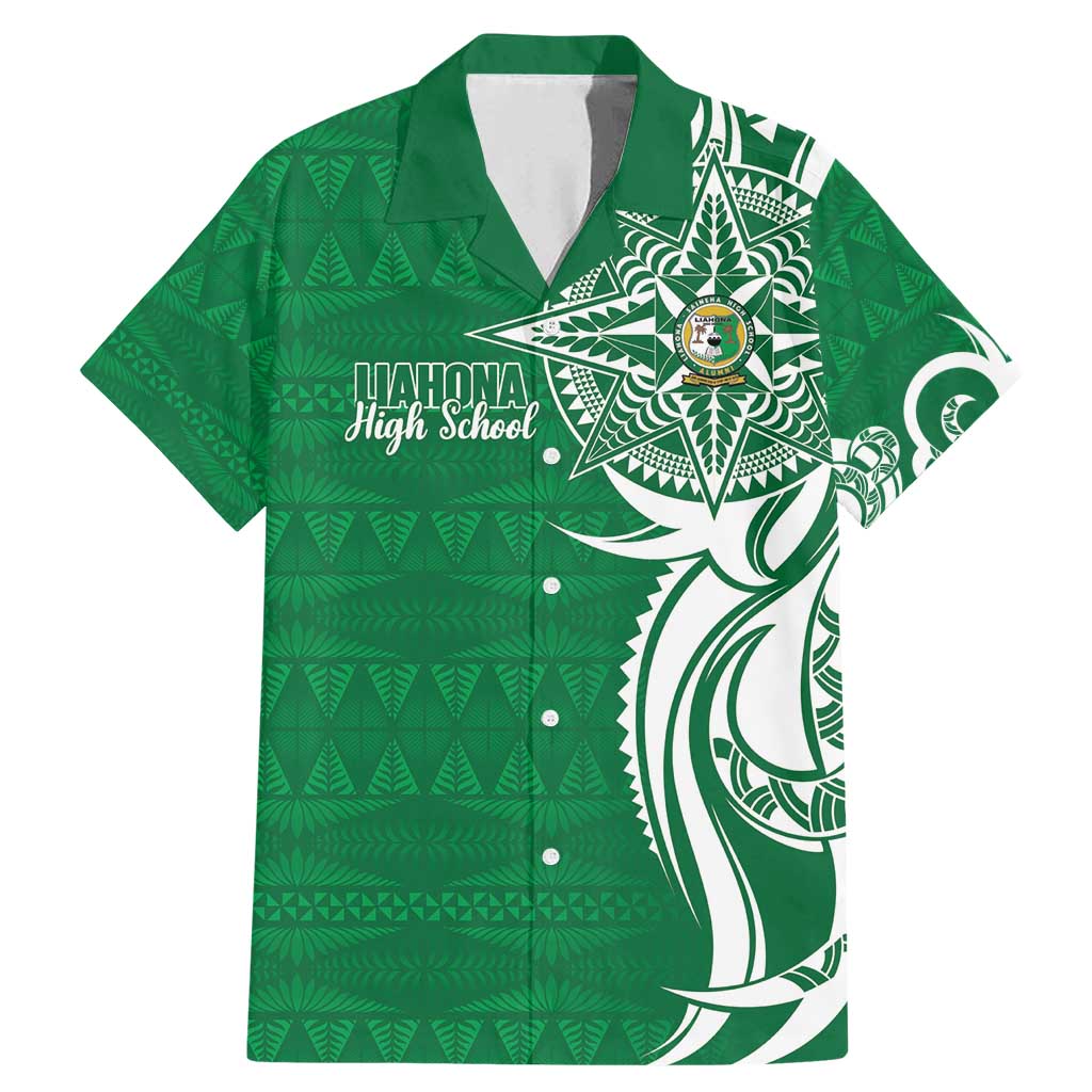 Personalised Liahona - Saineha High School Family Matching Mermaid Dress and Hawaiian Shirt Tongan Ngatu Pattern - Polynesian Pride