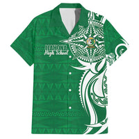 Personalised Liahona - Saineha High School Family Matching Off Shoulder Maxi Dress and Hawaiian Shirt Tongan Ngatu Pattern - Polynesian Pride