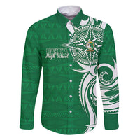 Personalised Liahona - Saineha High School Family Matching Off Shoulder Maxi Dress and Hawaiian Shirt Tongan Ngatu Pattern - Polynesian Pride