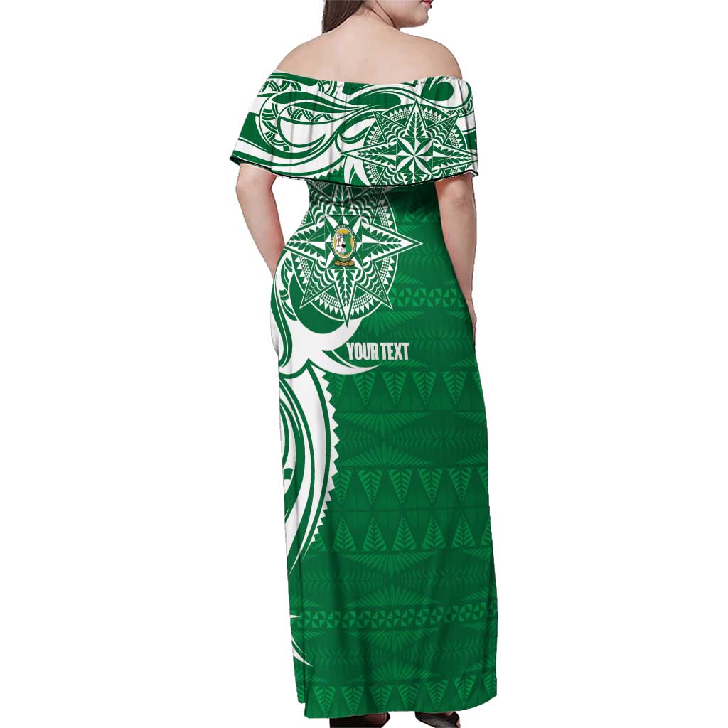 Personalised Liahona - Saineha High School Family Matching Off Shoulder Maxi Dress and Hawaiian Shirt Tongan Ngatu Pattern - Polynesian Pride