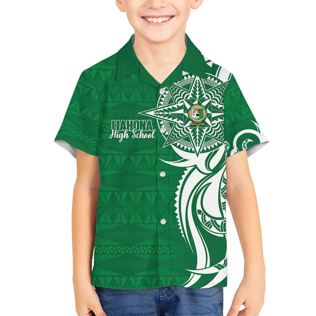 Personalised Liahona - Saineha High School Family Matching Summer Maxi Dress and Hawaiian Shirt Tongan Ngatu Pattern - Polynesian Pride