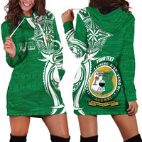 Personalised Liahona - Saineha High School Hoodie Dress Tongan Ngatu Pattern - Polynesian Pride