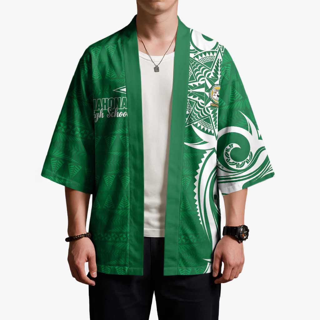 Personalised Liahona - Saineha High School Kimono Tongan Ngatu Pattern - Polynesian Pride