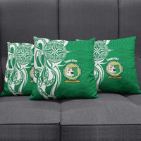 Personalised Liahona - Saineha High School Pillow Cover Tongan Ngatu Pattern - Polynesian Pride