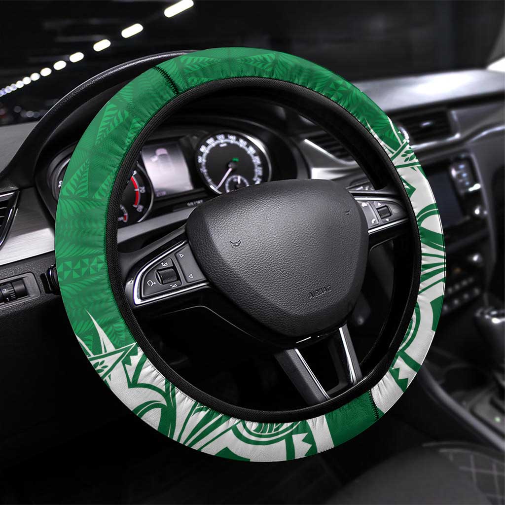 Liahona - Saineha High School Steering Wheel Cover Tongan Ngatu Pattern - Polynesian Pride