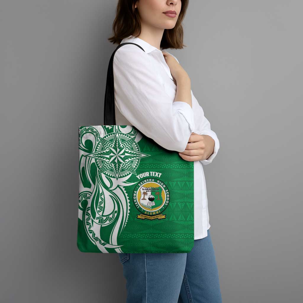 Personalised Liahona - Saineha High School Tote Bag Tongan Ngatu Pattern - Polynesian Pride