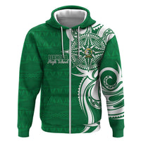 Personalised Liahona - Saineha High School Zip Hoodie Tongan Ngatu Pattern - Polynesian Pride