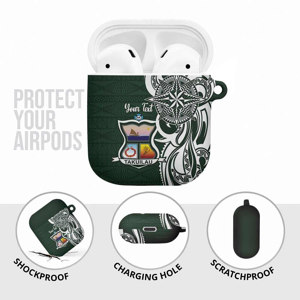 Personalised Tonga Takuilau College AirPods Case Est 1975 Tongan Ngatu Pattern - Polynesian Pride