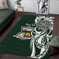 Personalised Tonga Takuilau College Area Rug Est 1975 Tongan Ngatu Pattern - Polynesian Pride