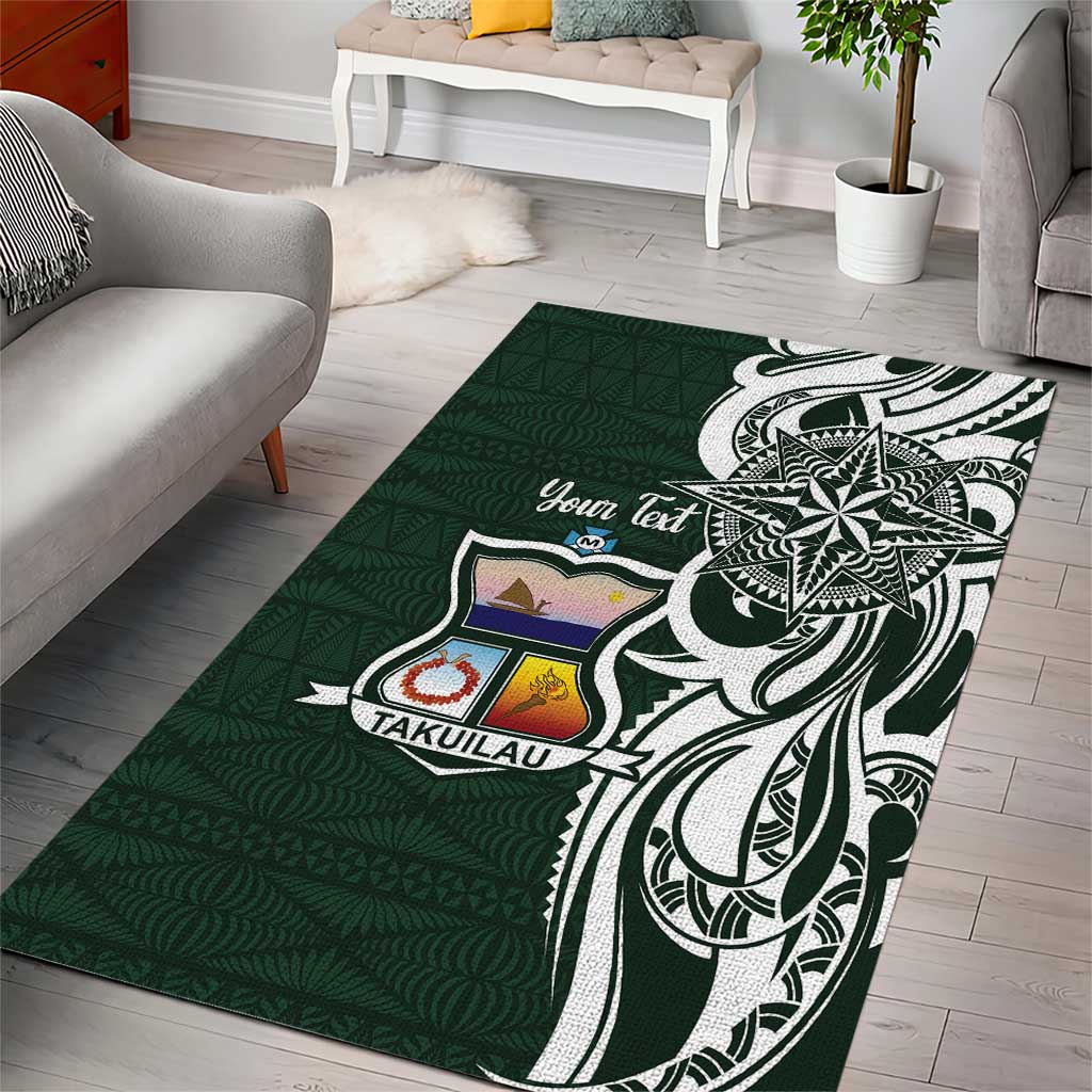 Personalised Tonga Takuilau College Area Rug Est 1975 Tongan Ngatu Pattern - Polynesian Pride