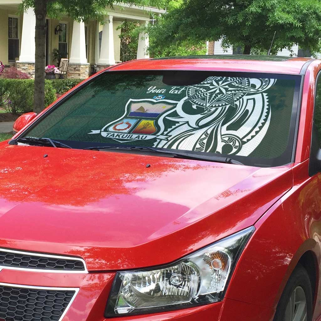 Personalised Tonga Takuilau College Auto Sun Shade Est 1975 Tongan Ngatu Pattern - Polynesian Pride