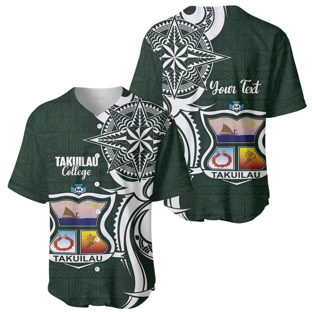 Personalised Tonga Takuilau College Baseball Jersey Est 1975 Tongan Ngatu Pattern - Polynesian Pride