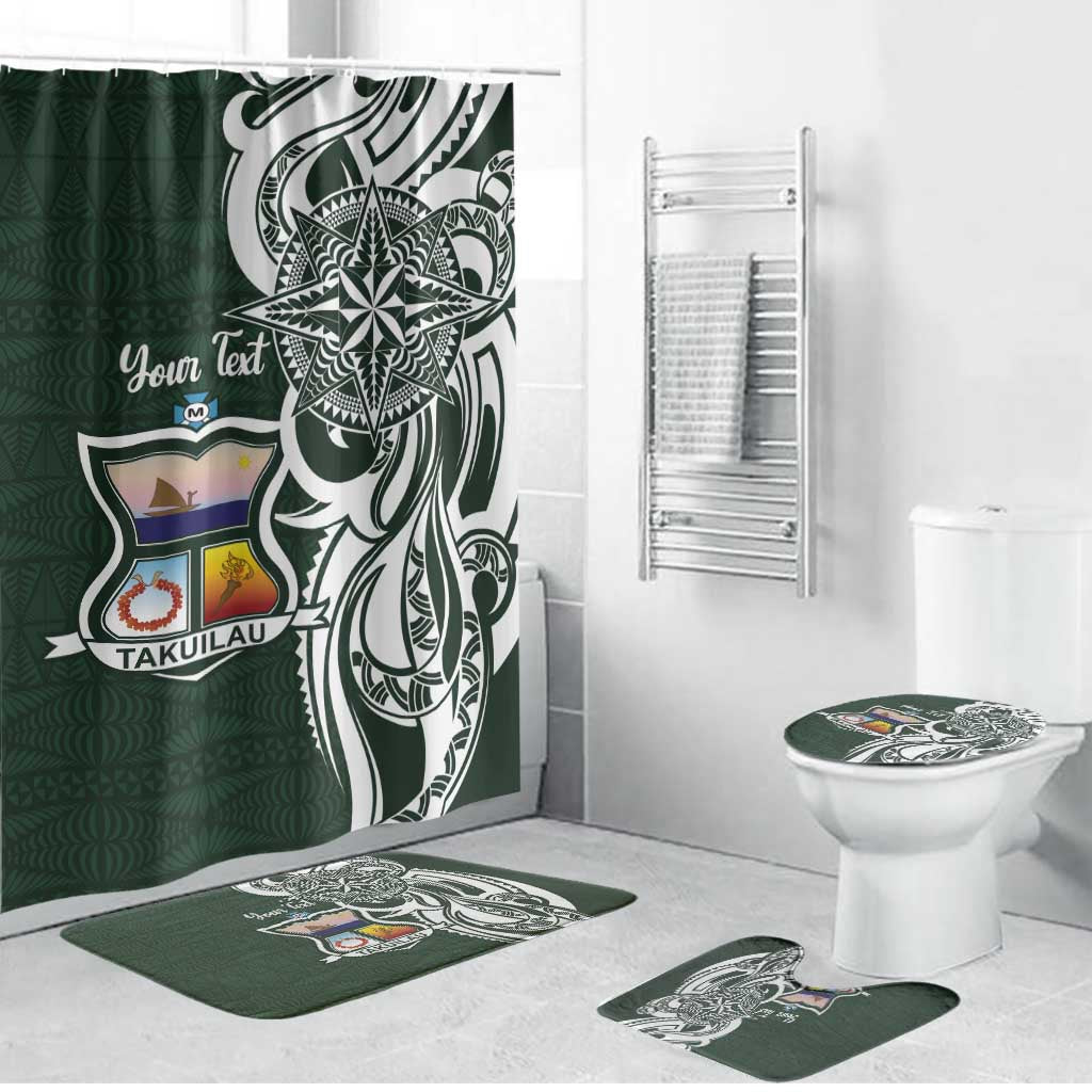 Personalised Tonga Takuilau College Bathroom Set Est 1975 Tongan Ngatu Pattern - Polynesian Pride
