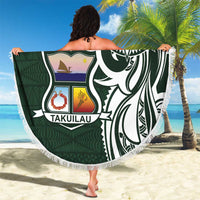 Personalised Tonga Takuilau College Beach Blanket Est 1975 Tongan Ngatu Pattern - Polynesian Pride