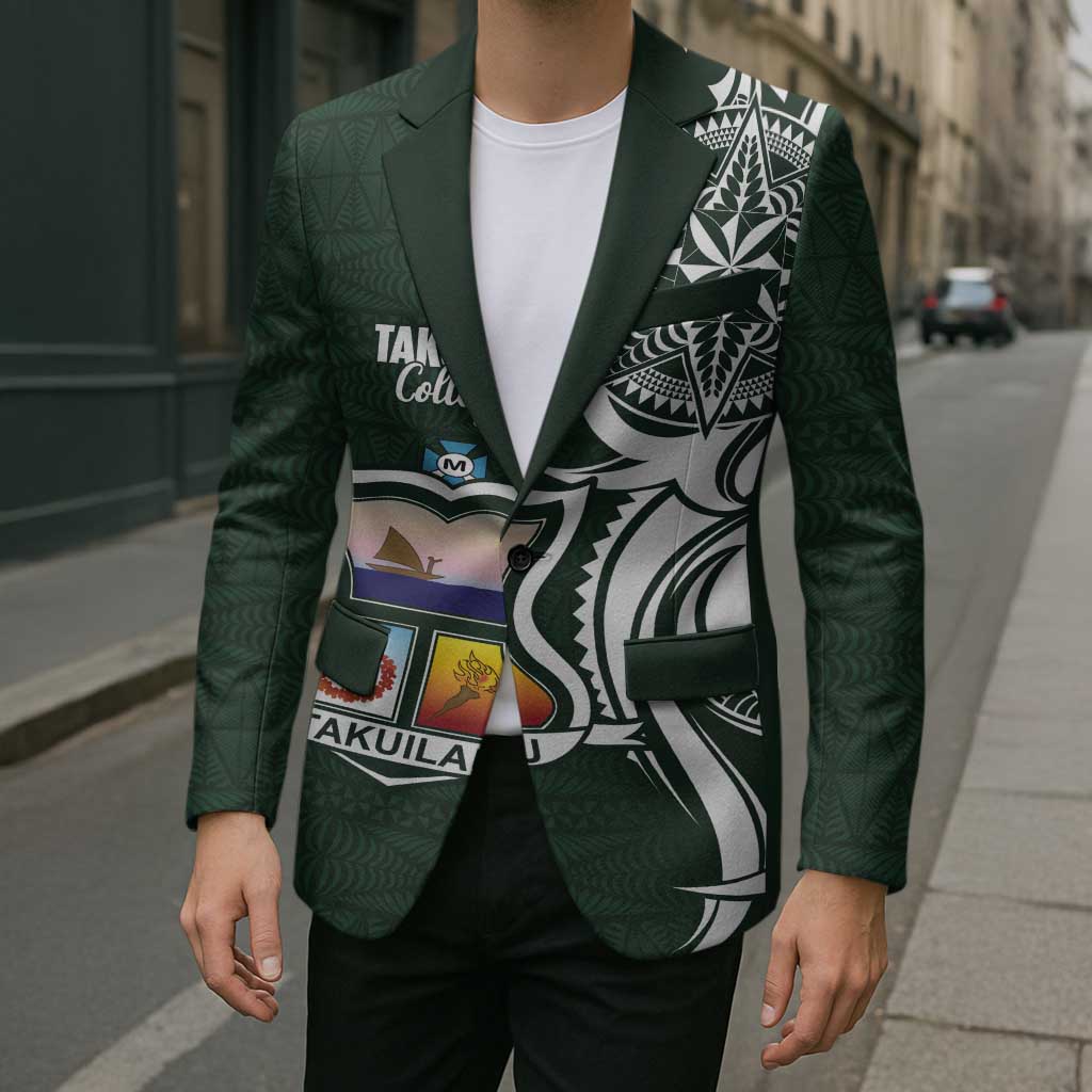 Personalised Tonga Takuilau College Blazer Est 1975 Tongan Ngatu Pattern - Polynesian Pride