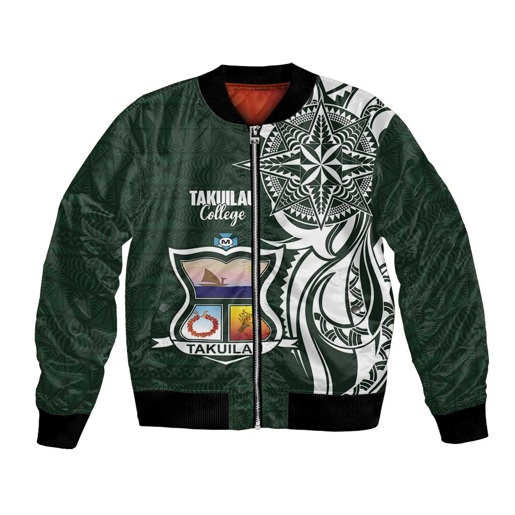 Personalised Tonga Takuilau College Bomber Jacket Est 1975 Tongan Ngatu Pattern - Polynesian Pride