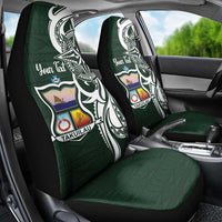 Personalised Tonga Takuilau College Car Seat Cover Est 1975 Tongan Ngatu Pattern - Polynesian Pride