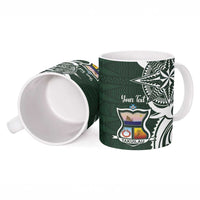 Personalised Tonga Takuilau College Ceramic Mug Est 1975 Tongan Ngatu Pattern - Polynesian Pride