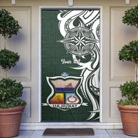 Personalised Tonga Takuilau College Door Cover Est 1975 Tongan Ngatu Pattern - Polynesian Pride