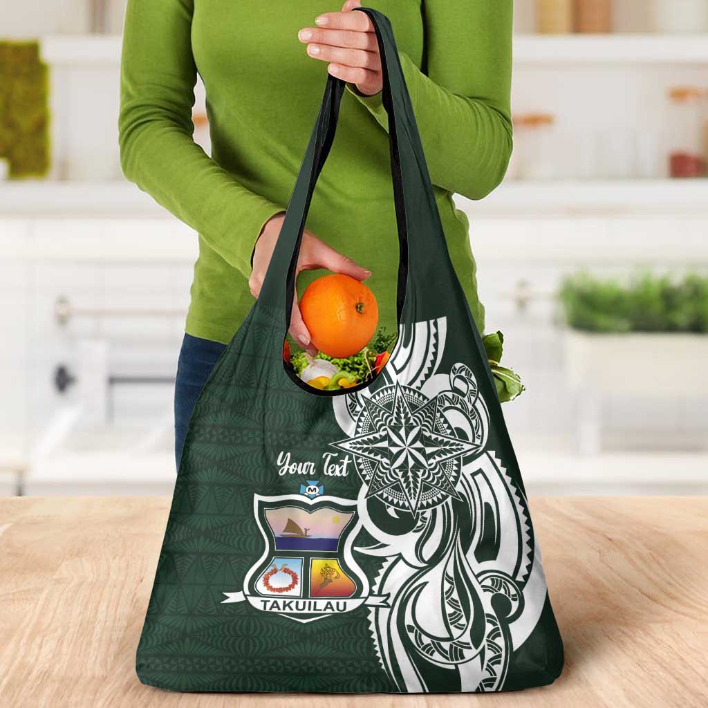 Personalised Tonga Takuilau College Grocery Bag Est 1975 Tongan Ngatu Pattern - Polynesian Pride