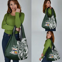 Personalised Tonga Takuilau College Grocery Bag Est 1975 Tongan Ngatu Pattern - Polynesian Pride